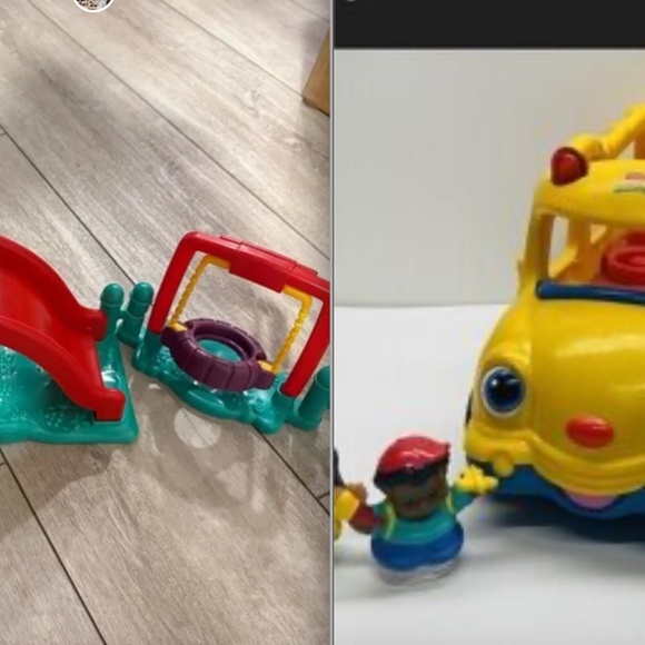 Fisher-Price Other - Little People Playground and school bus set and figures